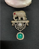 AD Elephant Brooch Pin |  Indian Jewelry In USA