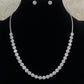 AD Silver Tone Necklace Set | Latest Indian Jewelry In USA