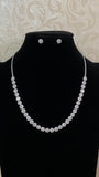 AD Silver Tone Necklace Set | Latest Indian Jewelry In USA