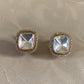 Moissanite Polki Square Studs |  Indian Earrings