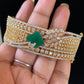 CZ Emerald 2Tone Bracelet | Openable Bracelet | Indian Jewelry  | Gift Idea