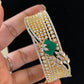CZ Emerald 2Tone Bracelet | Openable Bracelet | Indian Jewelry  | Gift Idea
