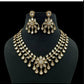 Moissanite Polki Kundan Necklace With Earrings | Indian Jewelry in USA