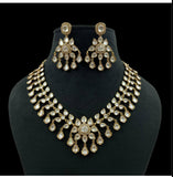 Moissanite Polki Kundan Necklace With Earrings | Indian Jewelry in USA