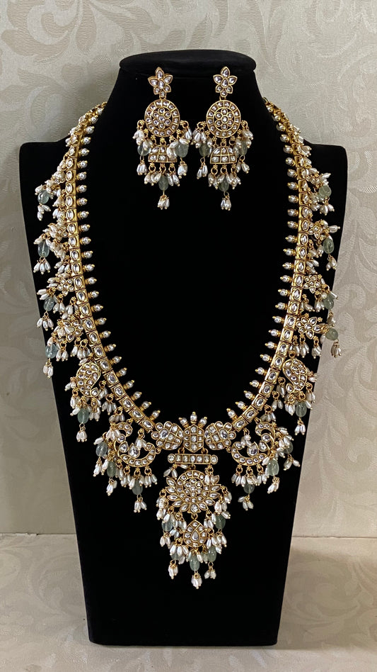 Kundan Guttapusalu Necklace With Earrings | Indian traditional jewellery