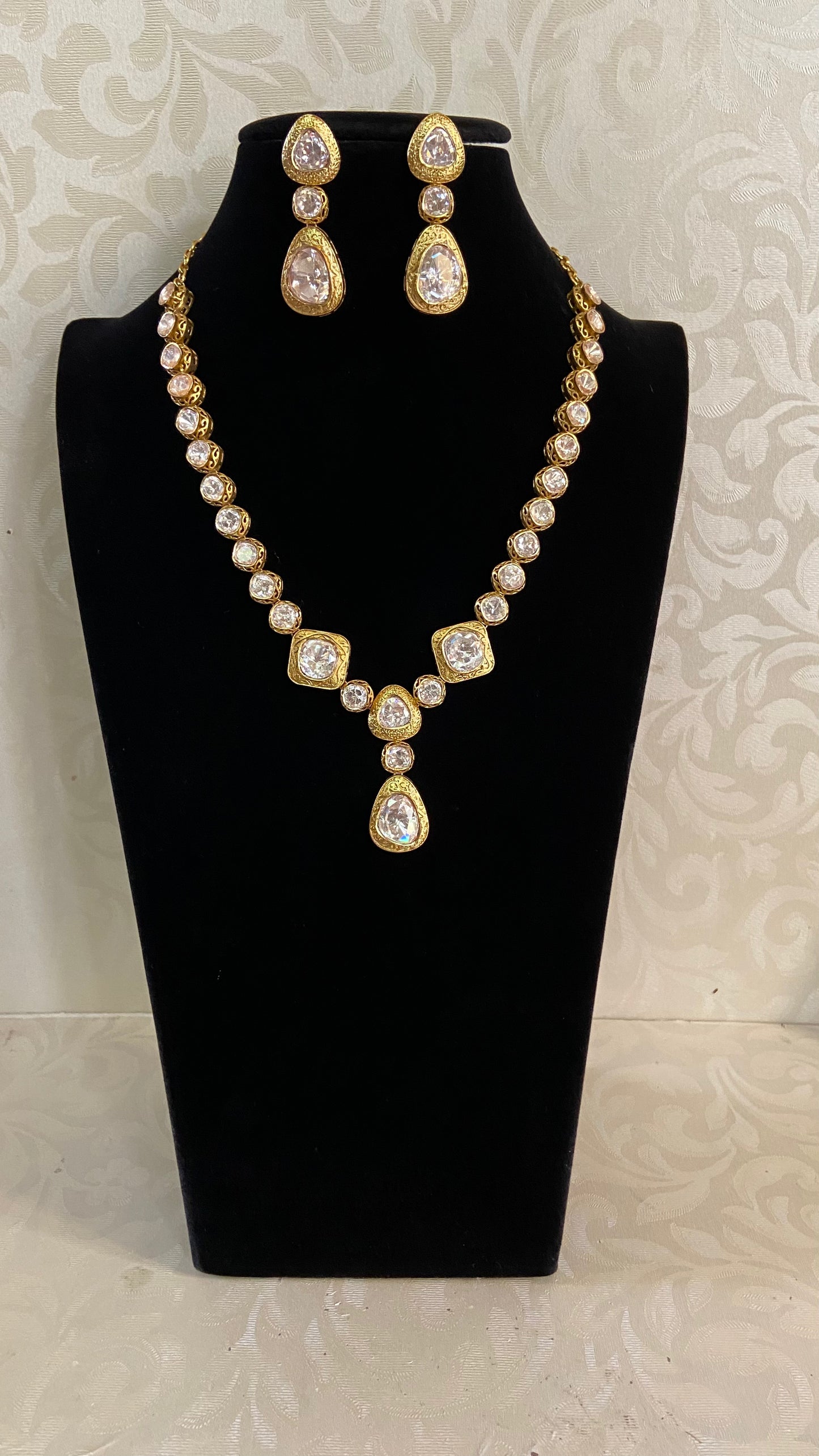 Premium Kundan Necklace With Earrings | Indian Necklace In USA