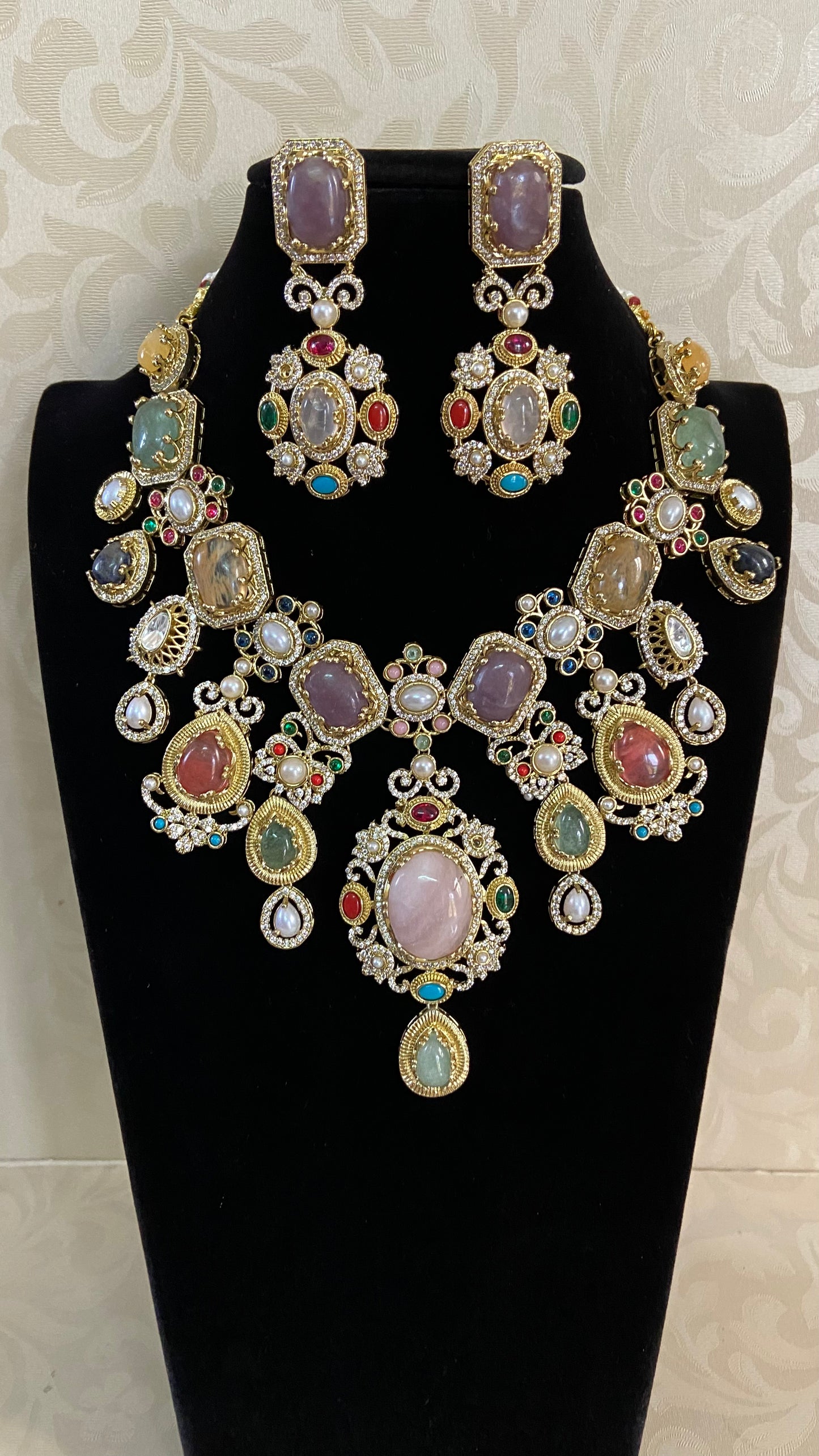 Exclusive Designer Kundan Necklace Set|  Multi Colour Necklace | Indian Jewelry