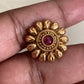 Antique Pendant Thread Necklace With Studs | Handmade Necklace