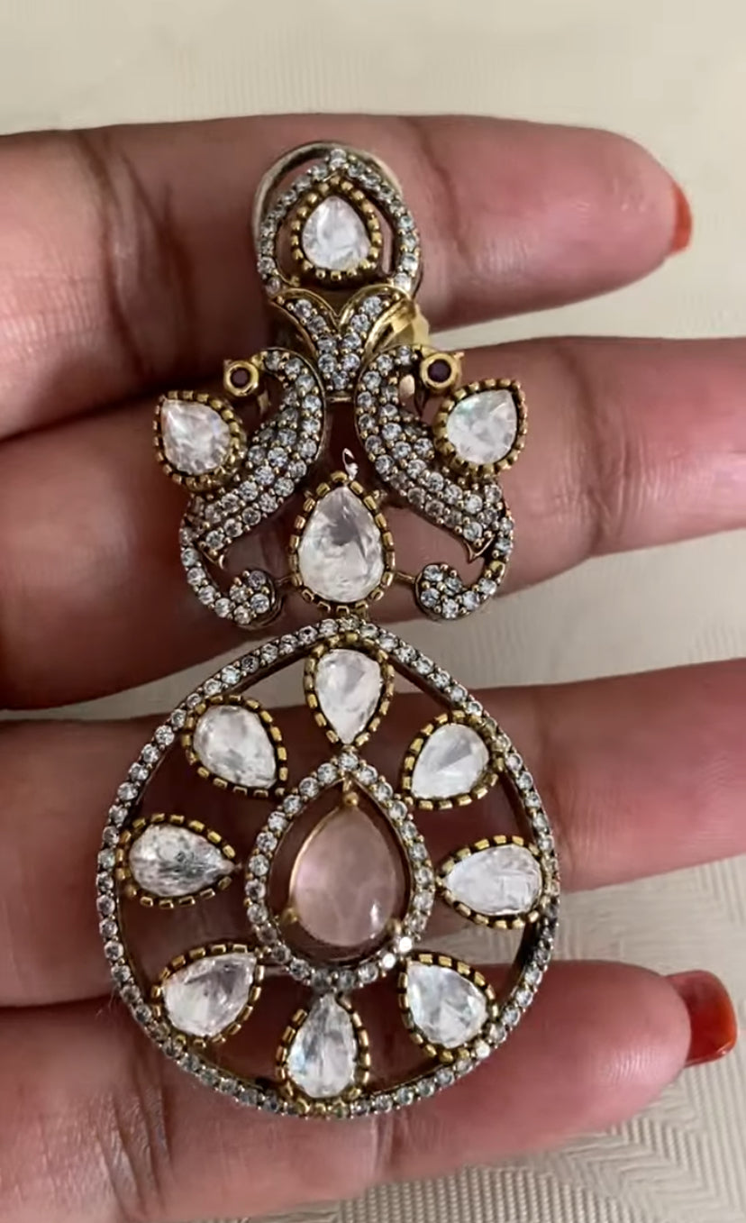 Victorian Polki Kundan Necklace Set | Indian Jewelry In USA