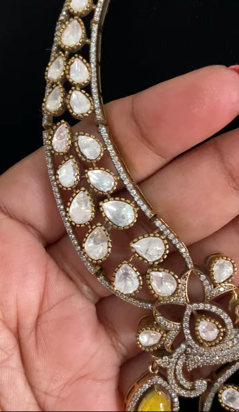 Victorian Polki Kundan Necklace Set | Indian Jewelry In USA