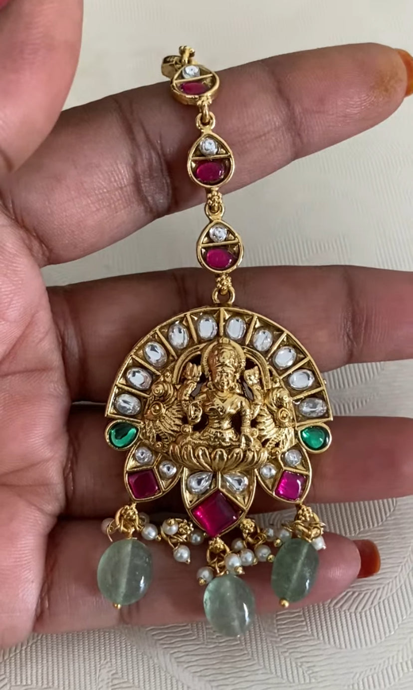 Antique Kundan Temple Necklace Set | Traditional Indian Jewelry