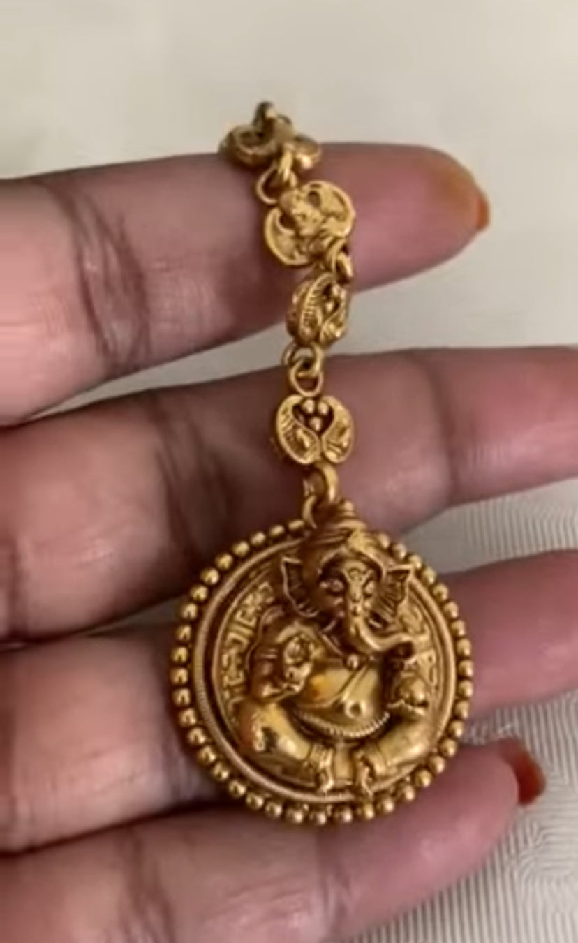 Antique Ganesh Temple Necklace Set | Traditional Indian Jewelry
