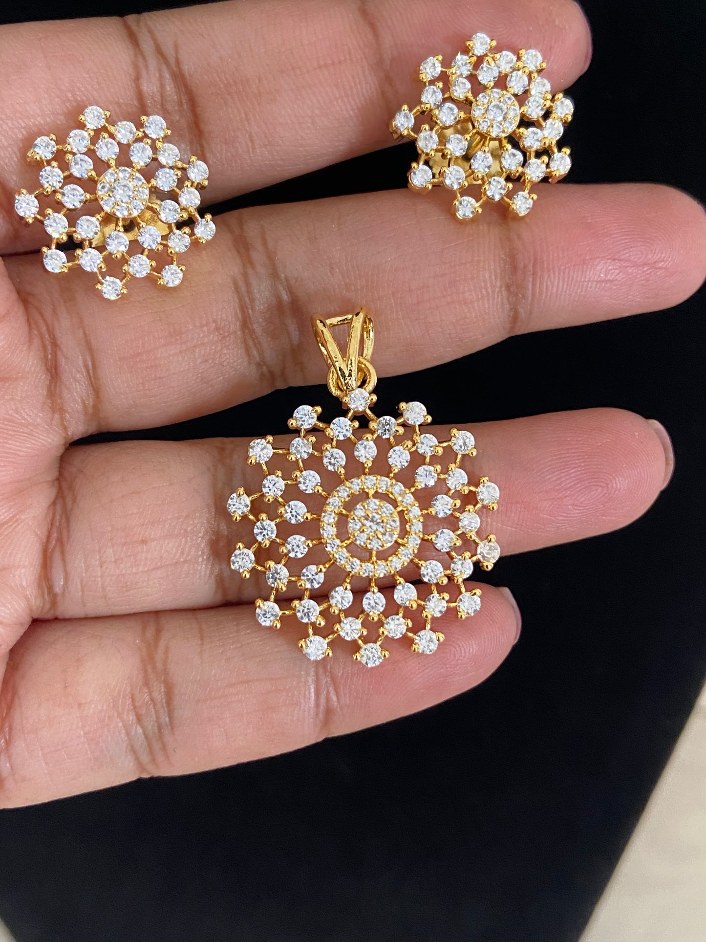 Simple Chain AD Pendant Set | Latest Indian Jewelry
