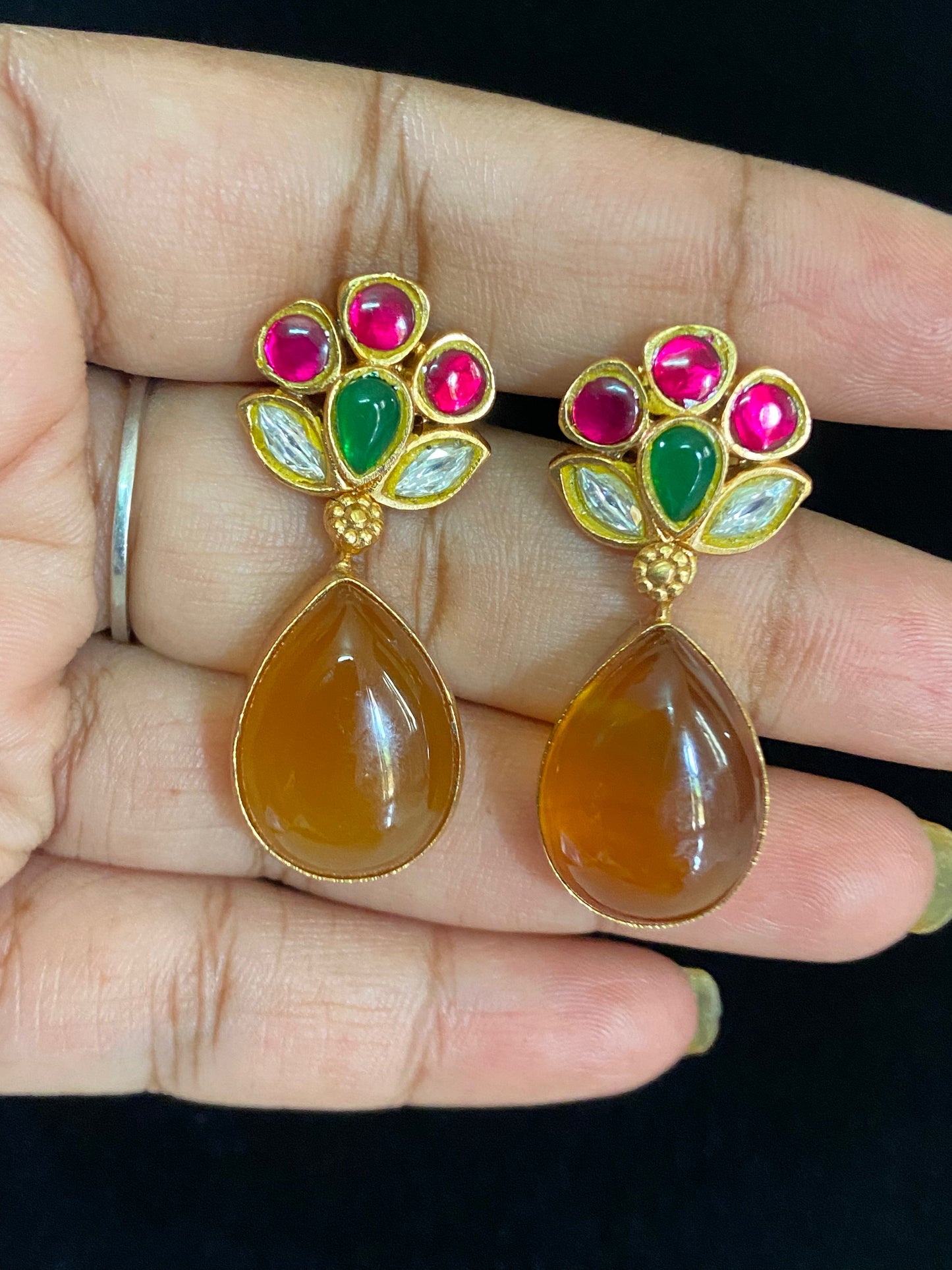 Fusion Kundan Earrings |