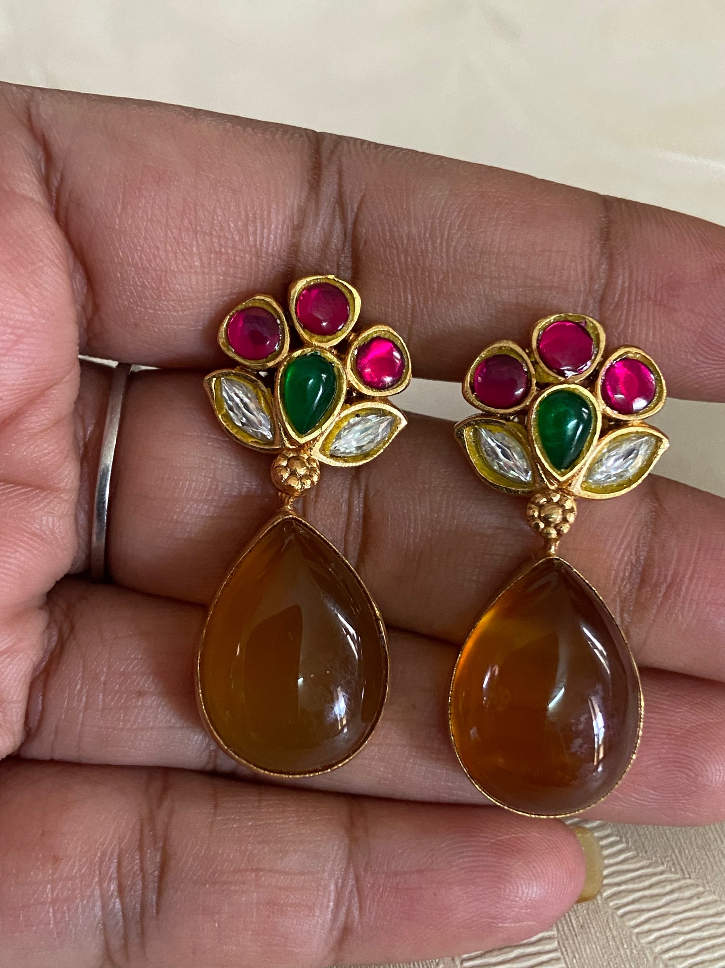 Fusion Kundan Earrings |