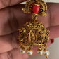 Antique Coral Doubel Layer Necklace With Jumkis | Indian Jewelry In USA