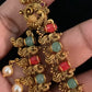 Antique Coral Doubel Layer Necklace With Jumkis | Indian Jewelry In USA