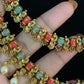 Antique Coral Doubel Layer Necklace With Jumkis | Indian Jewelry In USA