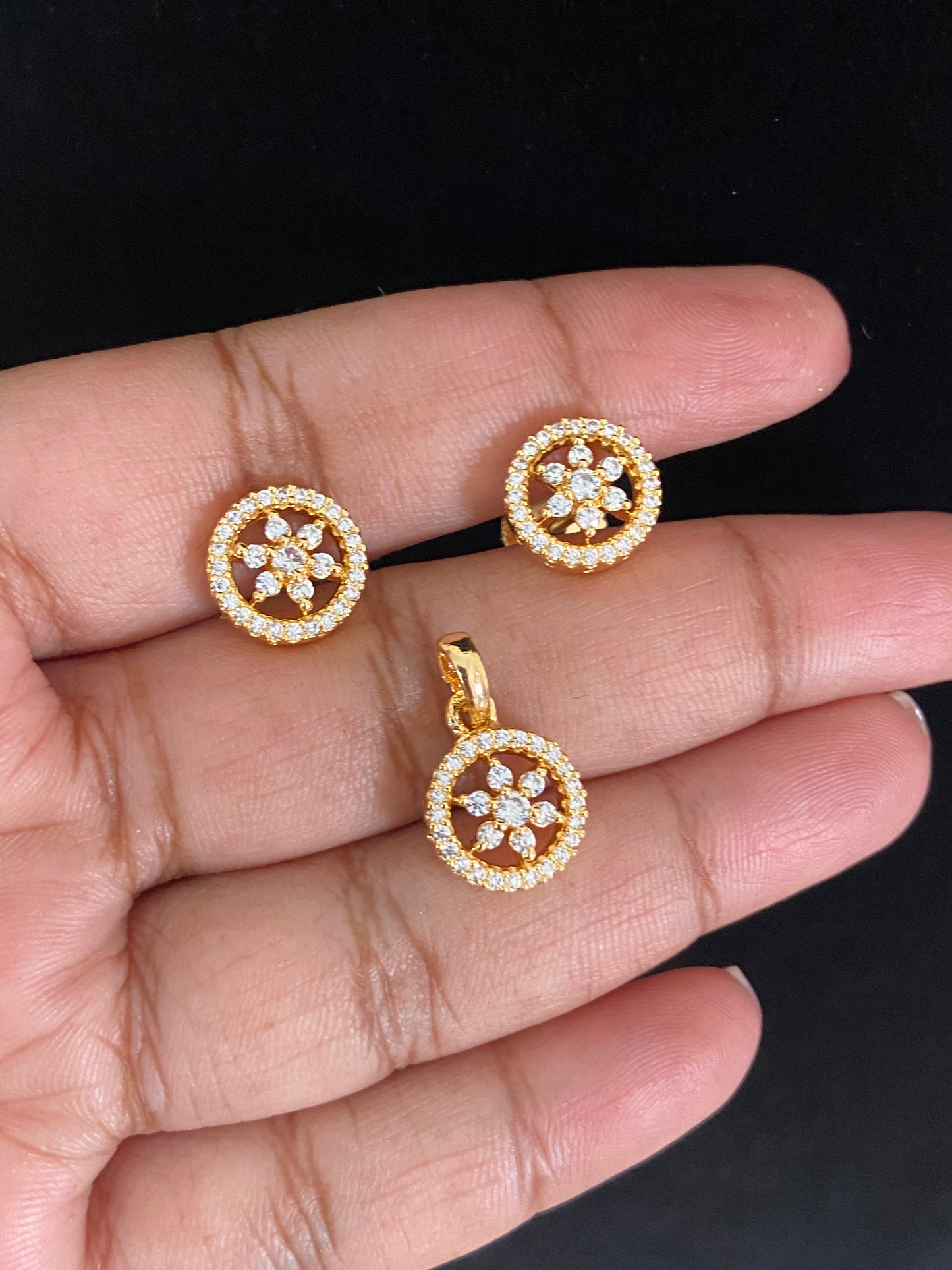 Simple Chain AD Pendant Set | Latest Indian Jewelry