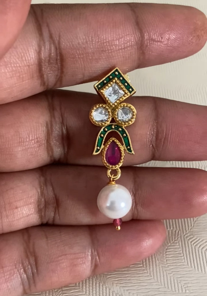 Kundan Meenakari  Necklace Set | Indian Jewelry In USA