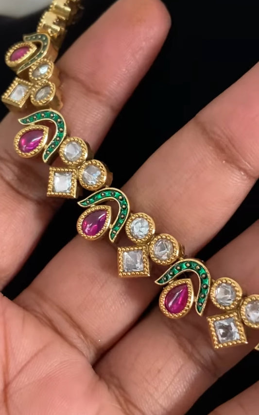 Kundan Meenakari  Necklace Set | Indian Jewelry In USA