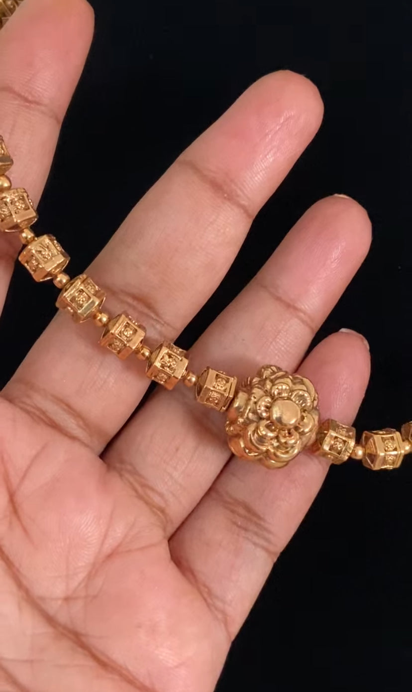 Antique Nakshi Balls Necklace With Studs | Indian Traditional Necklace