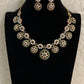 CZ Kemp Antique Necklace With Earrings | Indian Traditional Bottu Necklace
