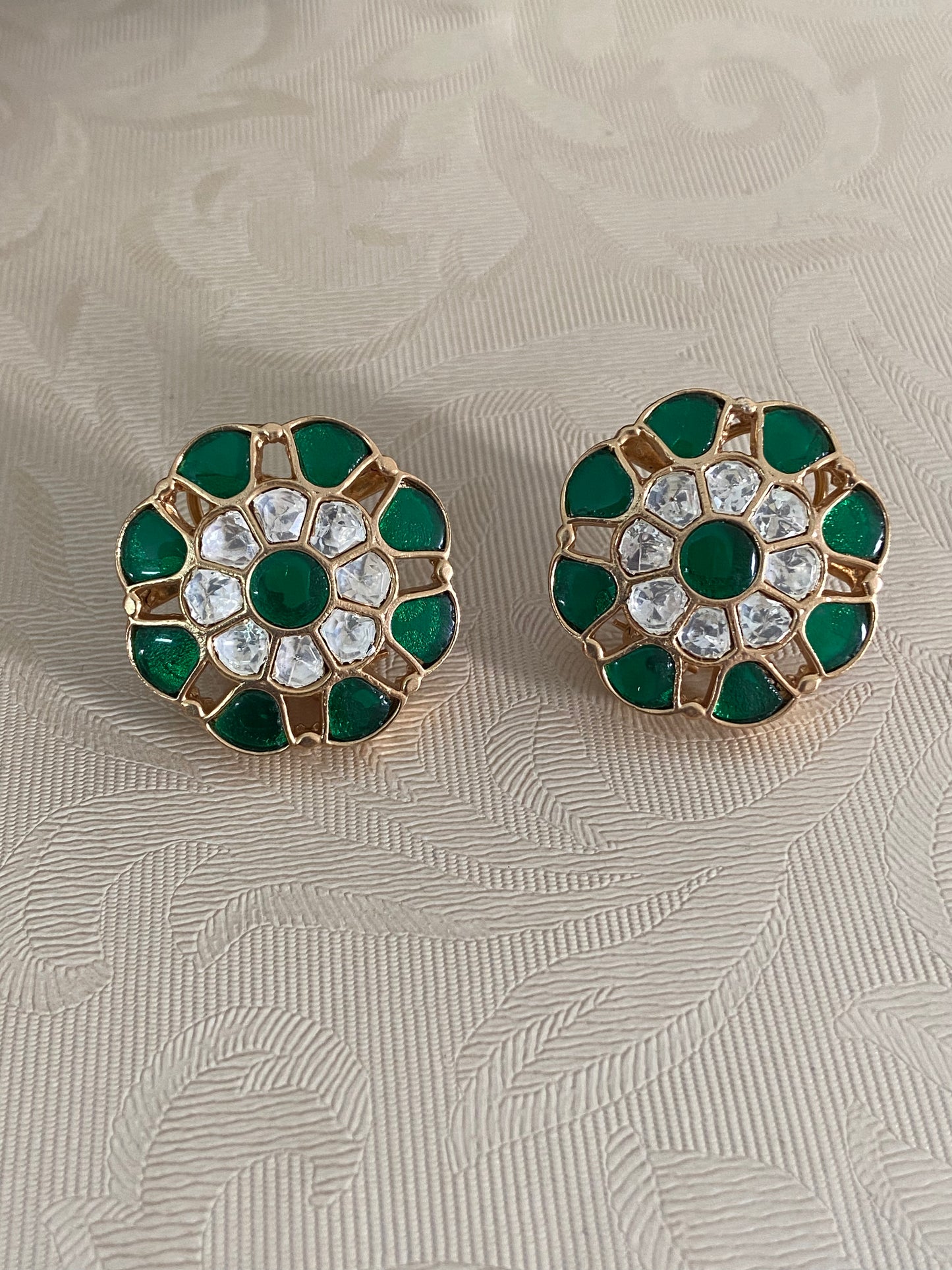 Jadau Kundan Studs | Indian Traditional Jewelry