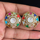 AD Navaratan Kundan Studs | Traditional Jewelry