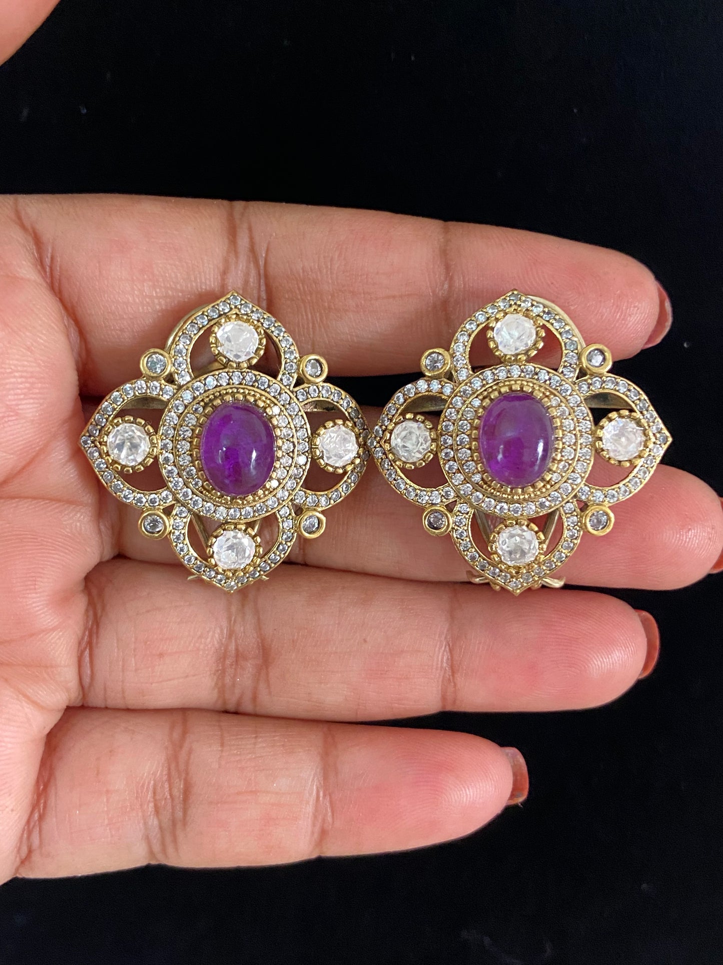 Victorian AD Studs | Indian Jewelry In USA