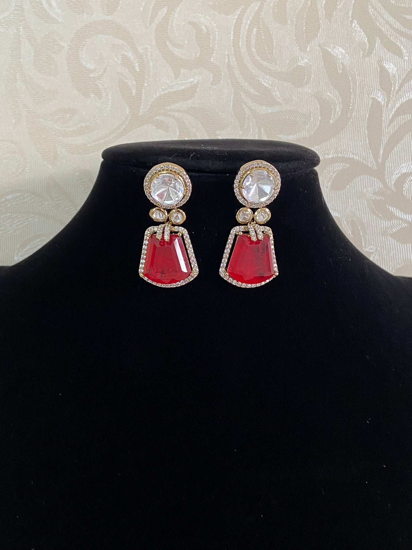 Mehandi Plating Kundan Earrings | Indian Jewelry In USA
