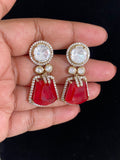 Mehandi Plating Kundan Earrings | Indian Jewelry In USA