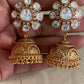 Moissanite Stud Antique Jumkis | Indian Jumki Earrings In USA