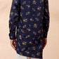 Boys Dark Blue Side Open Kurta Set