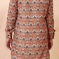Boys Orange Printed Kurta Set