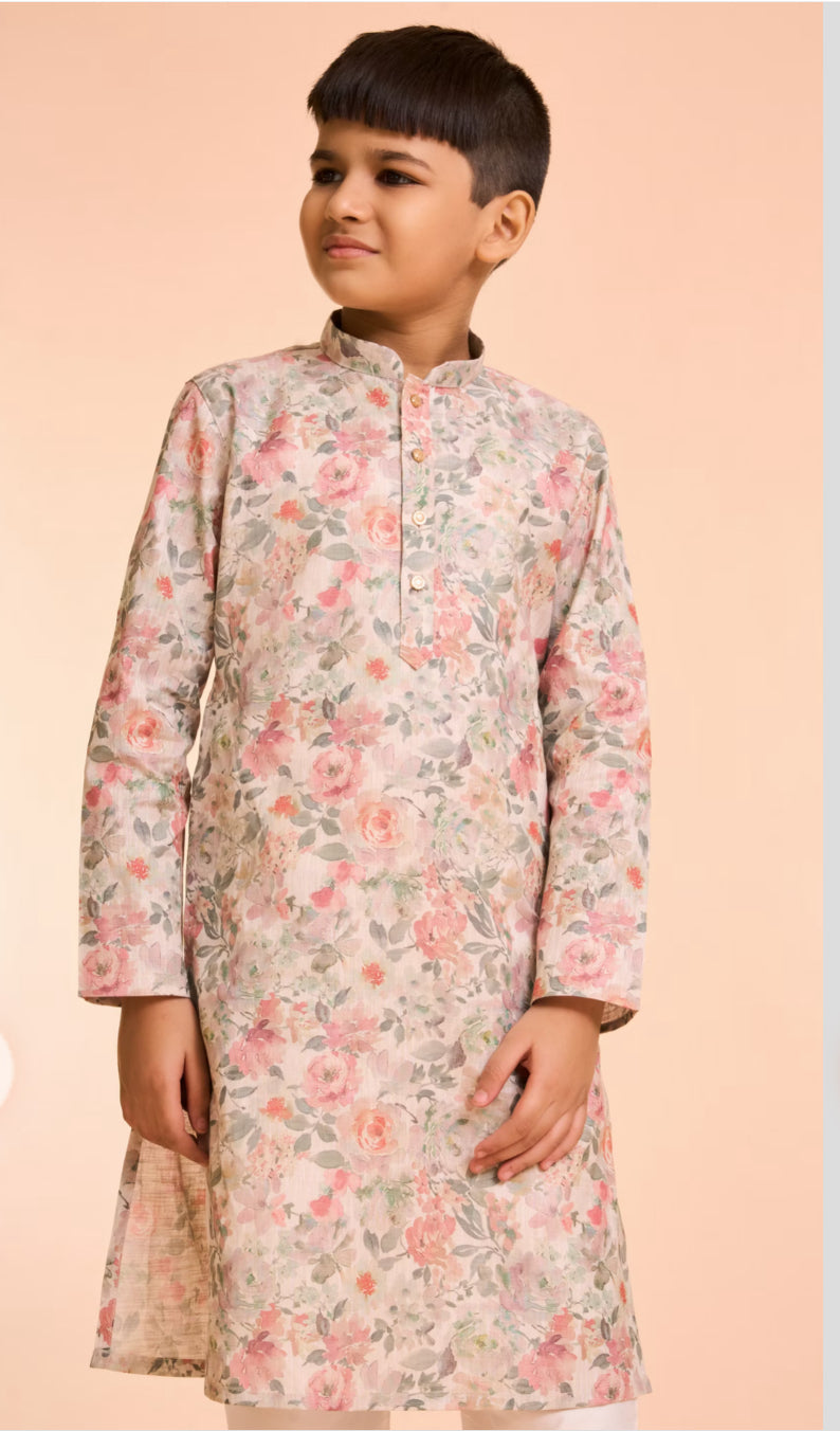 Peach Elegance Kurta Pajama