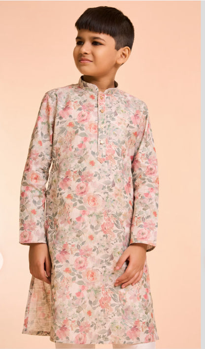 Peach Elegance Kurta Pajama