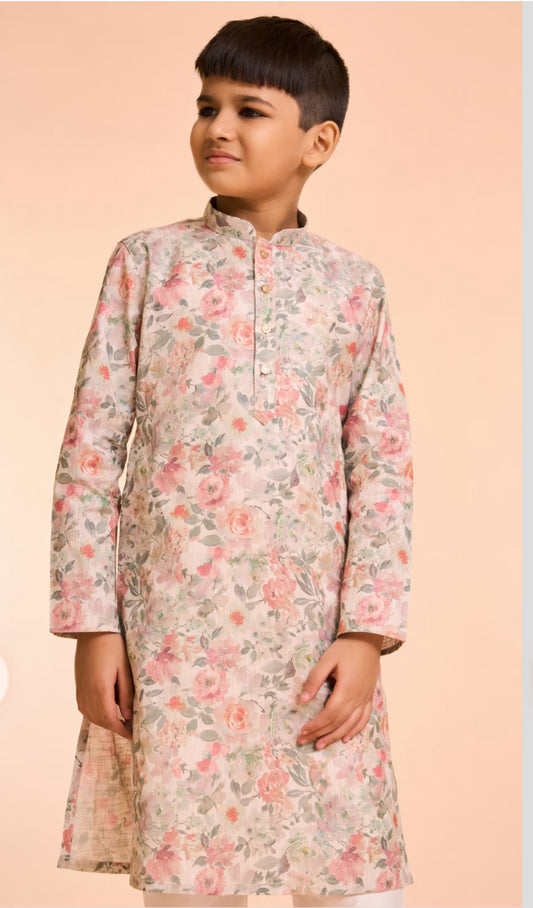 Peach Elegance Kurta Pajama