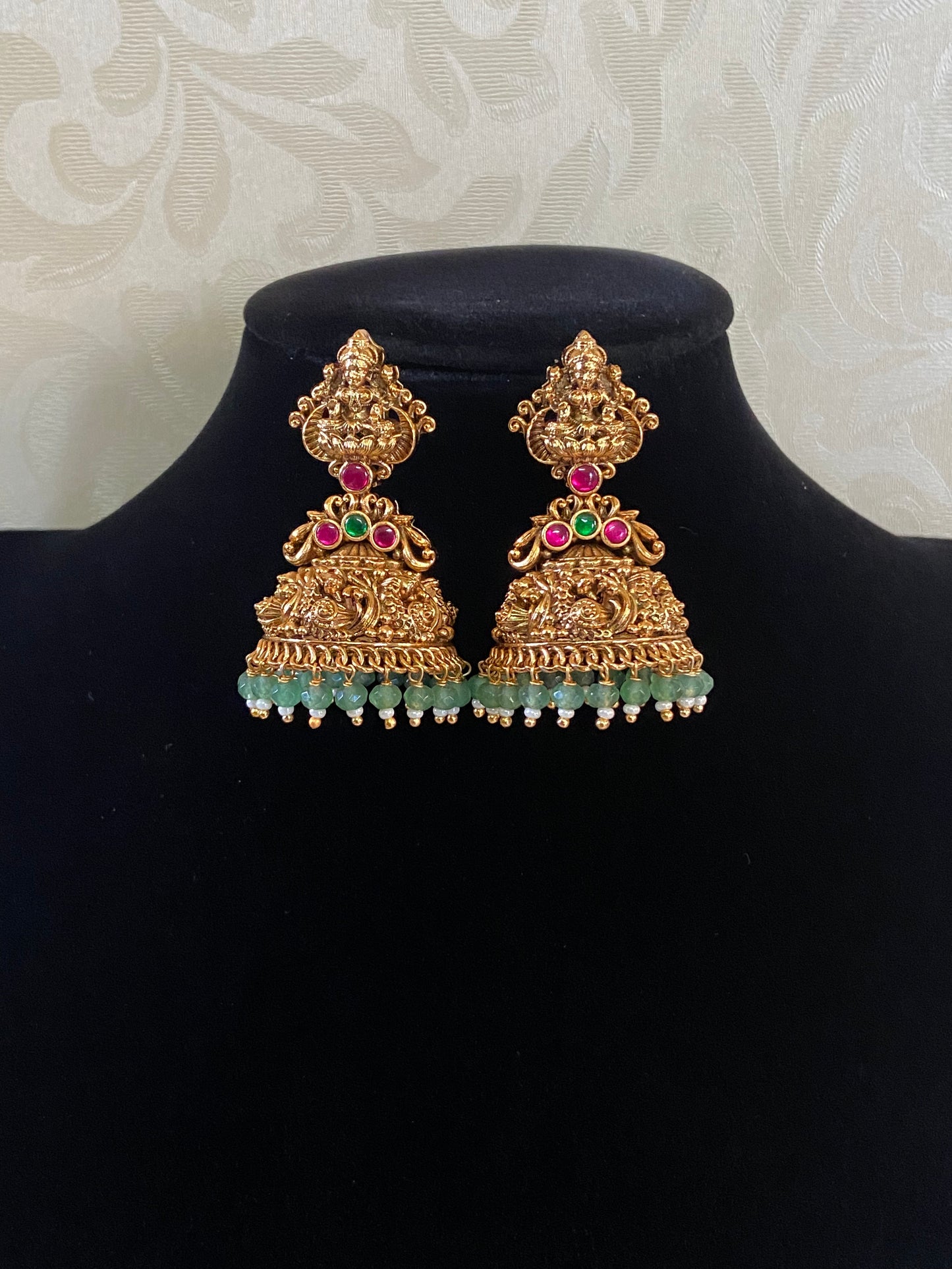 Antique  Lakshmi Jumkis | Traditional Temple Earrings