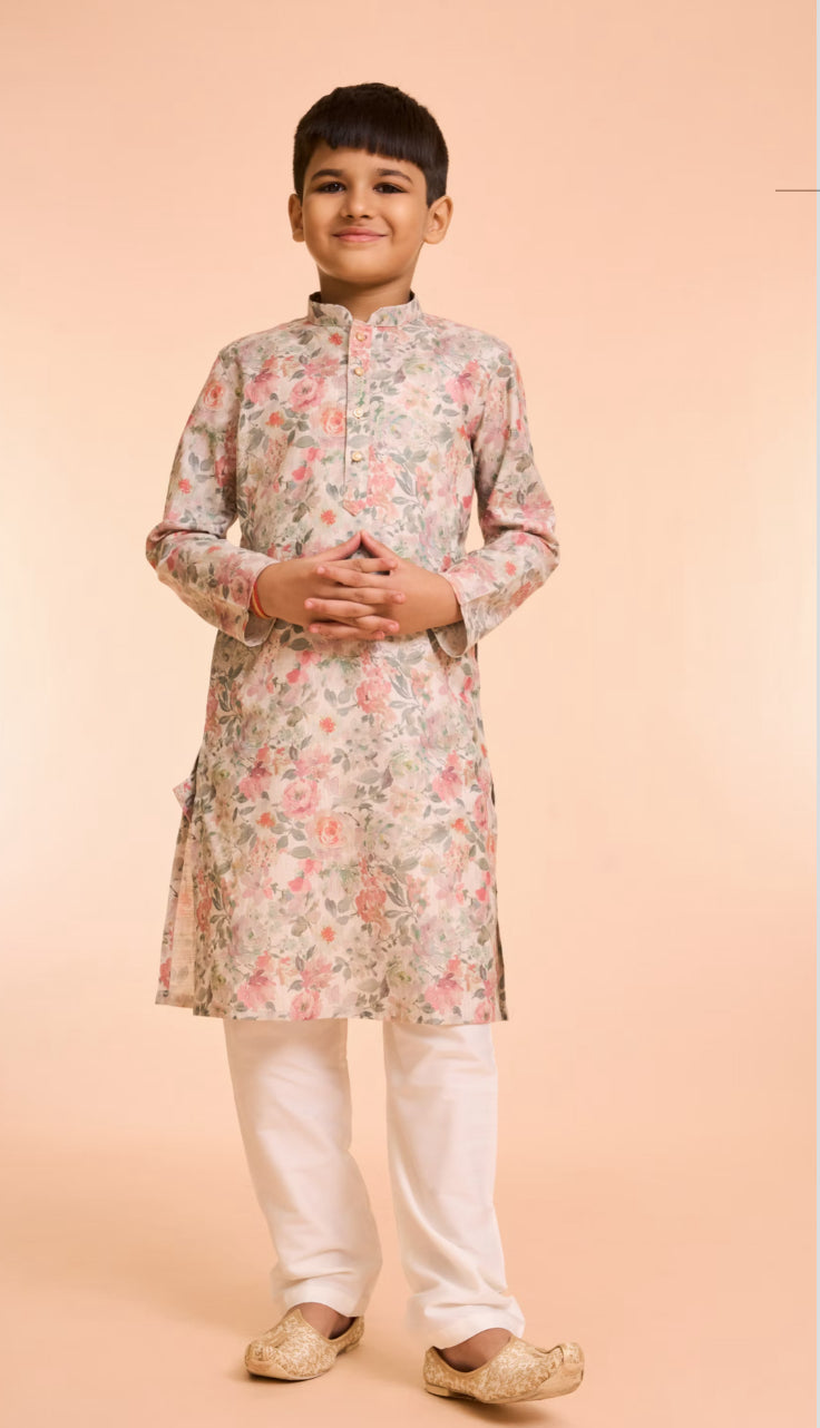 Peach Elegance Kurta Pajama