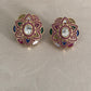 Navratan Ear Studs | Traditional Indian Jewelry