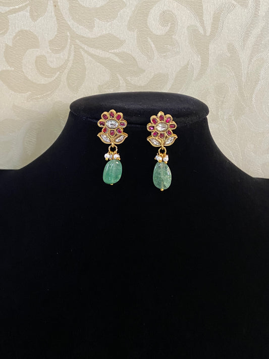 Kundan Flower Earrings | Indian Jewelry in USA