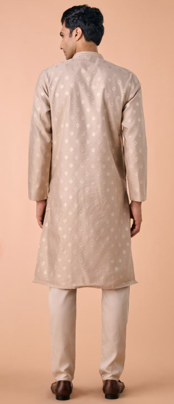 Elegant Beige Kurta Pajama Set