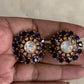 AD Blue Studs | Indian Earrings in USA