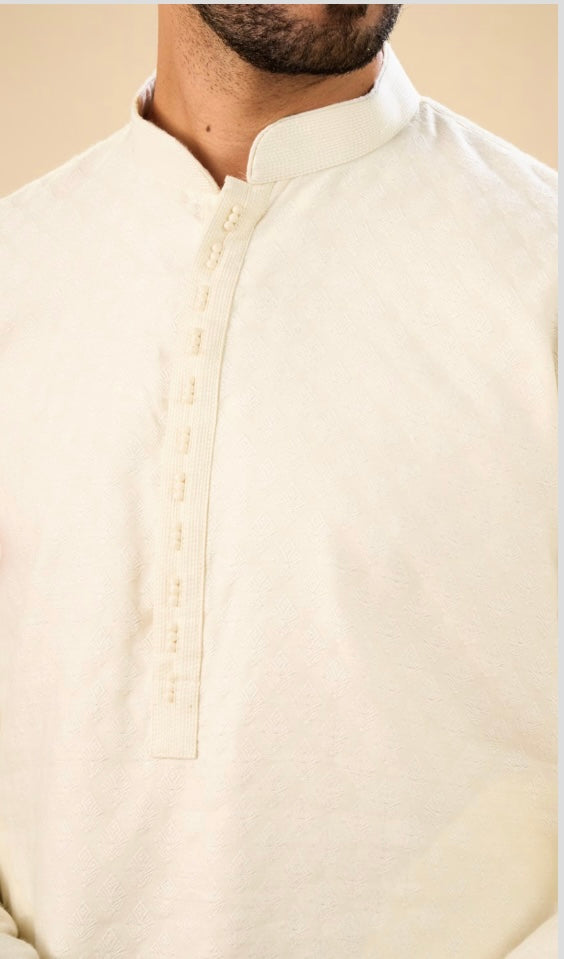 Elegant Cream Kurta Pajama