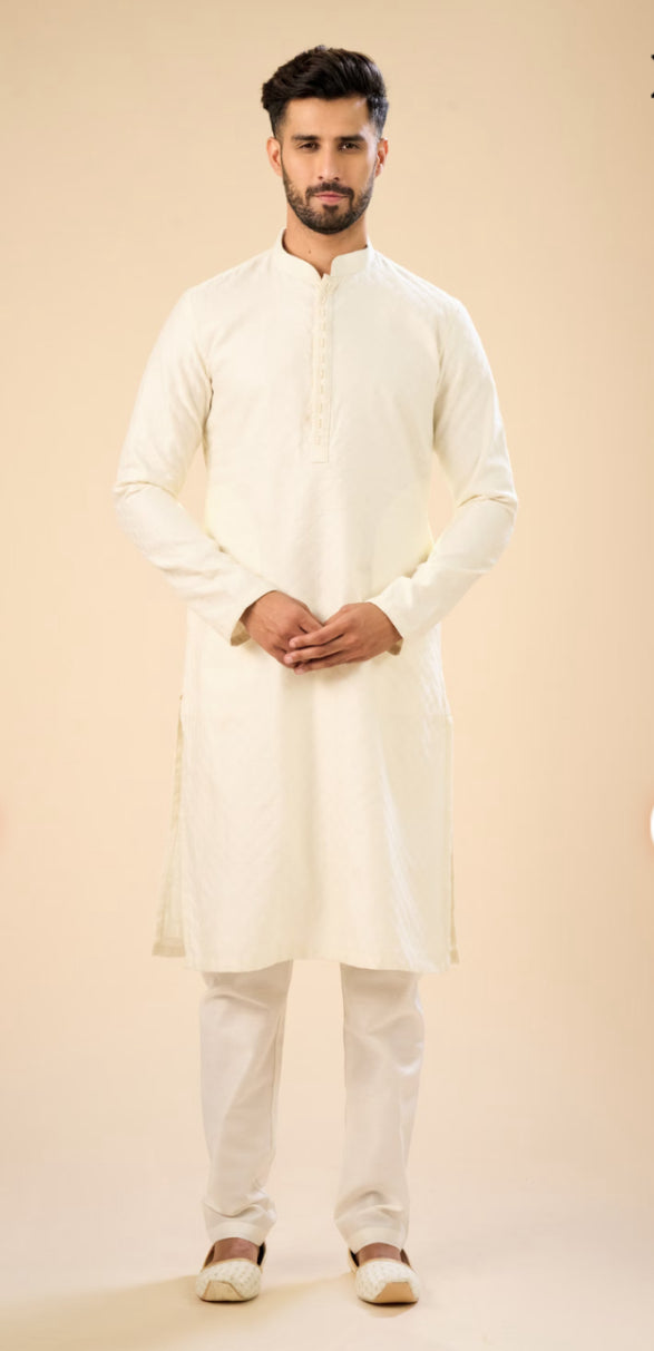 Elegant Cream Kurta Pajama
