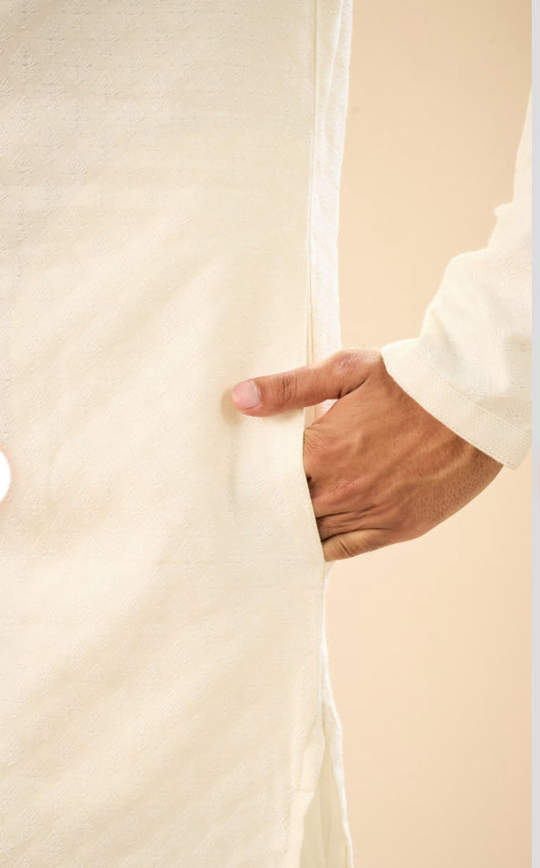 Elegant Cream Kurta Pajama