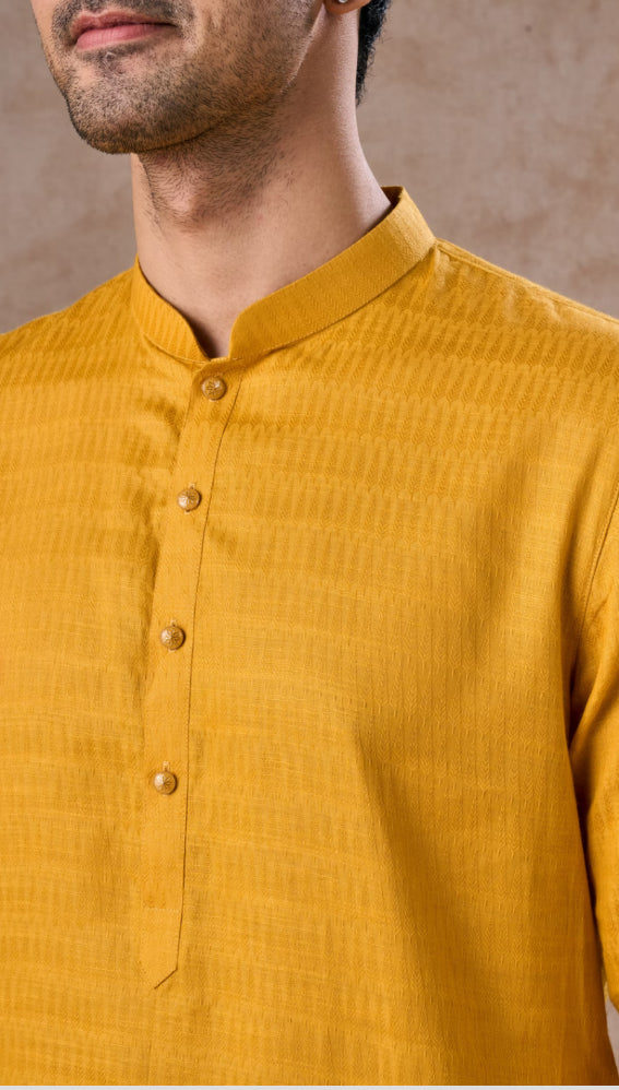 Radiant Mustard Cotton Kurta Pajama