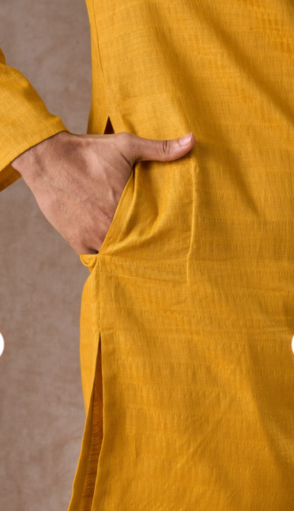 Radiant Mustard Cotton Kurta Pajama