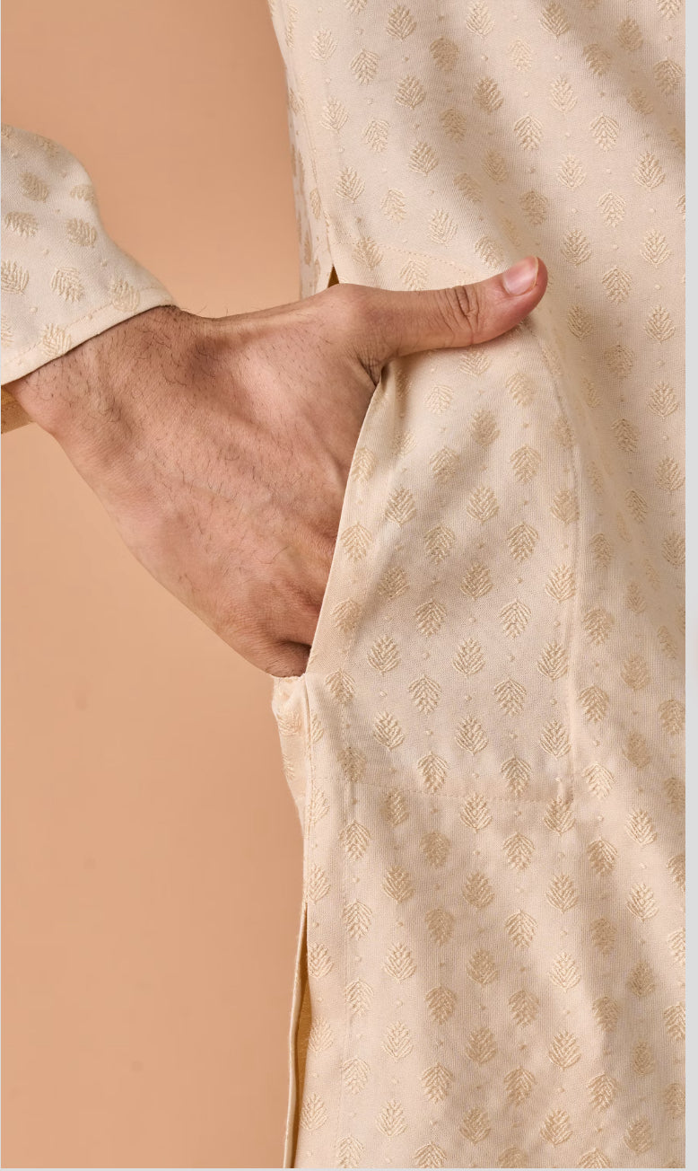 Beige Elegance Kurta Pajama